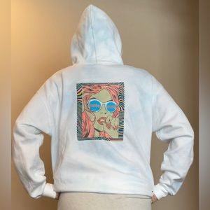 Light Blue tie dye aoii hoodie